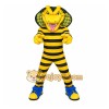 Yellow Snake Mascot Costume with Striped Outfit