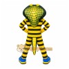 Yellow Snake Mascot Costume with Striped Outfit