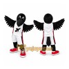 Black Crow Mascot Costume with Sports Jersey