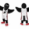 Black Crow Mascot Costume with Sports Jersey