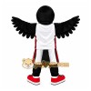 Black Crow Mascot Costume with Sports Jersey