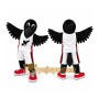Black Crow Mascot Costume with Sports Jersey