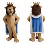 King Lion Mascot Costume with Crown and Cape