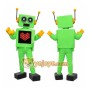 Green Robot Mascot Costume