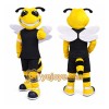 Bee Mascot Costume with Wings and Black Outfit