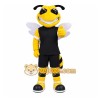 Bee Mascot Costume with Wings and Black Outfit