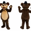 Brown Bear Mascot Costume Adult Full Body Plush Animal Suit with Hat – Party Event Mascot Outfit