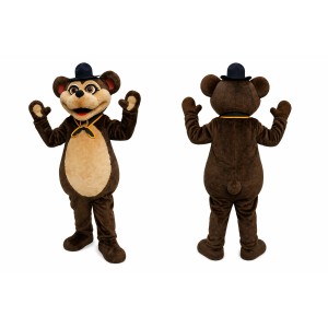 Brown Bear Mascot Costume Adult Full Body Plush Animal Suit with Hat – Party Event Mascot Outfit