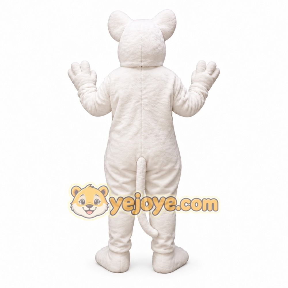 White Mouse Mascot Costume Adult Full Body Plush Animal Suit – Party Event Outfit