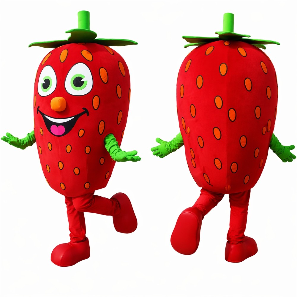 Strawberry Mascot Costume Adult Full Body Plush Fruit Character Suit – Party Event Outfit