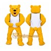 Yellow Bear Mascot Costume Adult Full Body Plush Bear Character Suit with Sports Jersey – Party Event Outfit Yellow Bear Mascot Costume Adult Full Body Plush Bear Character Suit with Sports Jersey – Party Event Outfit