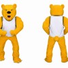 Yellow Bear Mascot Costume Adult Full Body Plush Bear Character Suit with Sports Jersey – Party Event Outfit