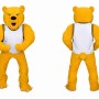 Yellow Bear Mascot Costume Adult Full Body Plush Bear Character Suit with Sports Jersey – Party Event Outfit