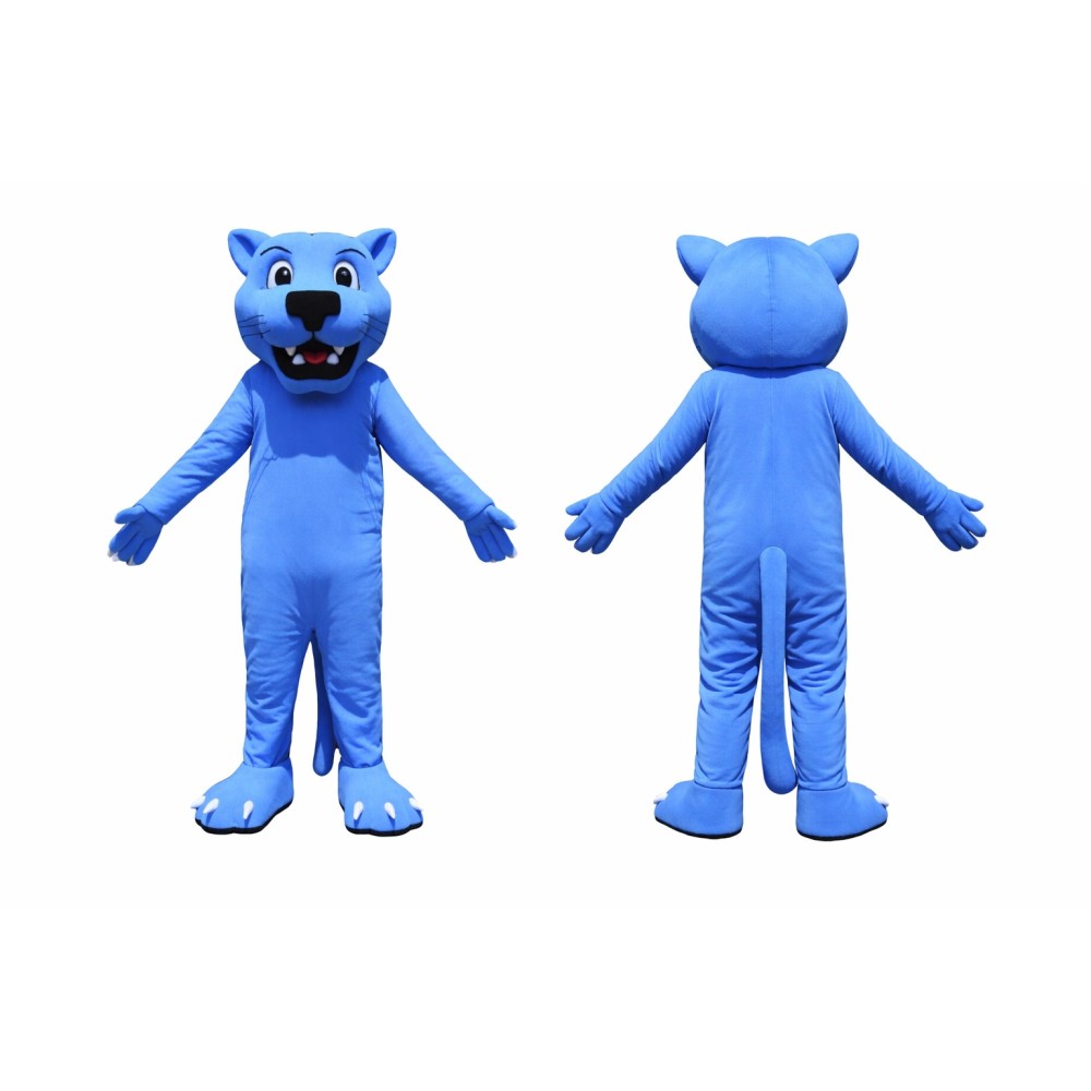 Blue Leopard Mascot Costume Adult Full Body Plush Leopard Character Suit – Party Event Outfit