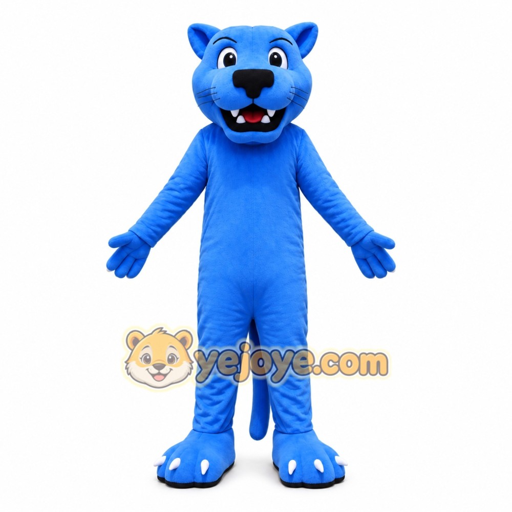 Blue Leopard Mascot Costume Adult Full Body Plush Leopard Character Suit – Party Event Outfit Blue Leopard Mascot Costume Adult Full Body Plush Leopard Character Suit – Party Event Outfit