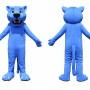 Blue Leopard Mascot Costume Adult Full Body Plush Leopard Character Suit – Party Event Outfit