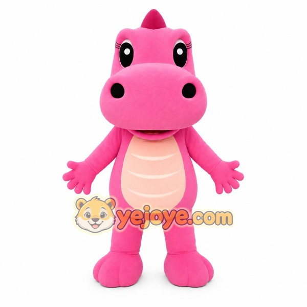 Pink Dinosaur Mascot Costume Adult Full Body Plush Dino Character Suit – Party Event Outfit
