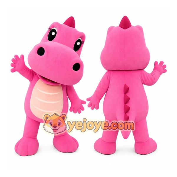 Pink Dinosaur Mascot Costume Adult Full Body Plush Dino Character Suit – Party Event Outfit