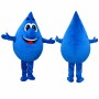 Blue Water Drop Mascot Costume Adult Full Body Plush Water Droplet Character Suit – Party Event Outfit