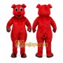 Red Pig Mascot Costume Adult Full Body Plush Pig Character Suit – Party Event Outfit