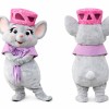 Cute Gray Mouse Mascot Costume Adult Full Body Plush Mouse Character Suit with Hat & Bow – Party Event Outfit