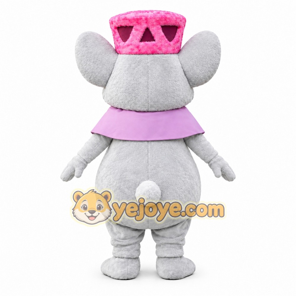 Cute Gray Mouse Mascot Costume Adult Full Body Plush Mouse Character Suit with Hat & Bow – Party Event Outfit Cute Gray Mouse Mascot Costume Adult Full Body Plush Mouse Character Suit with Hat & Bow – Party Event Outfit