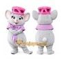 Cute Gray Mouse Mascot Costume Adult Full Body Plush Mouse Character Suit with Hat & Bow – Party Event Outfit