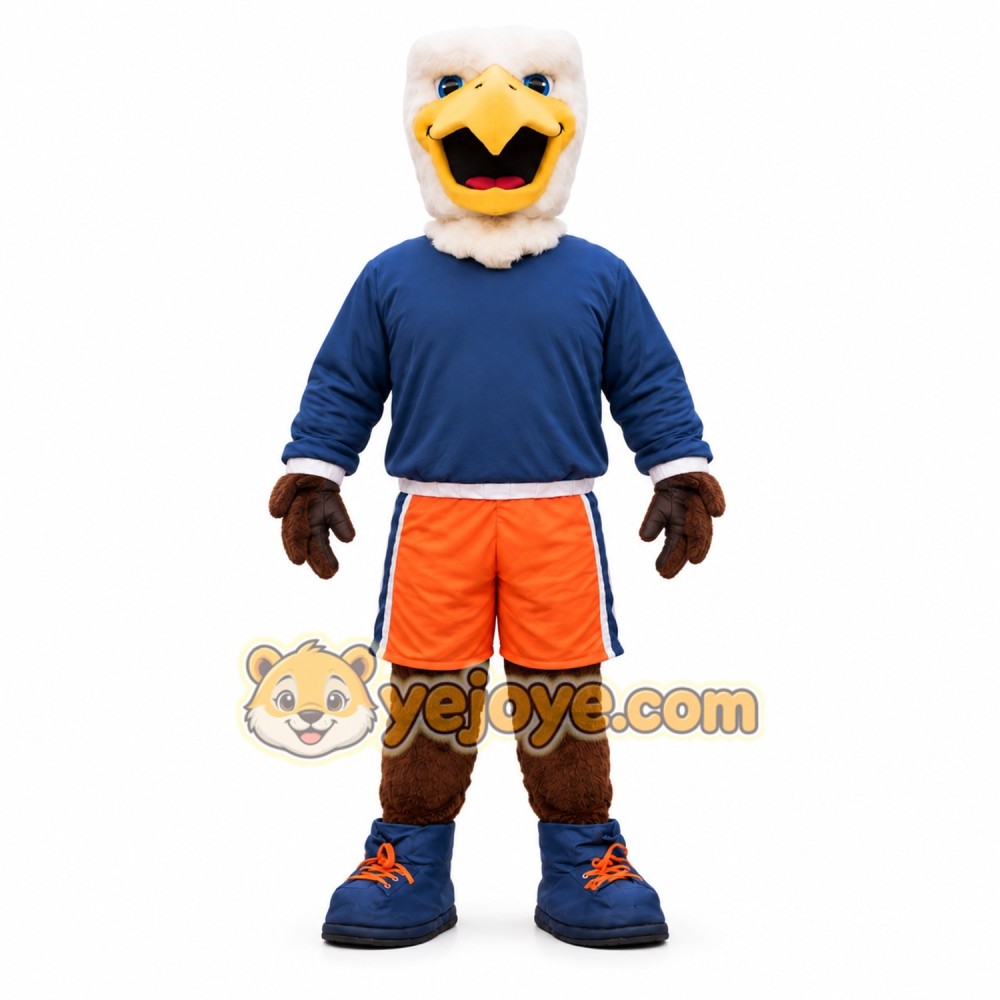 Bald Eagle Mascot Costume Adult Full Body Plush Eagle Character Suit with Sports Outfit – Party Event Outfit Bald Eagle Mascot Costume Adult Full Body Plush Eagle Character Suit with Sports Outfit – Party Event Outfit