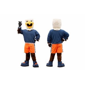 Bald Eagle Mascot Costume Adult Full Body Plush Eagle Character Suit with Sports Outfit – Party Event Outfit