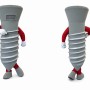 Screw Mascot Costume Adult Full Body Plush Bolt Character Suit – Party Event Outfit