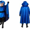 Blue Devil Mascot Costume Adult Full Body Villain Character Suit with Cape – Party Event Outfit
