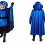 Blue Devil Mascot Costume Adult Full Body Villain Character Suit with Cape – Party Event Outfit