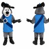 Gray Wolf Mascot Costume Adult Full Body Plush Wolf Character Suit with Hat – Party Event Outfit