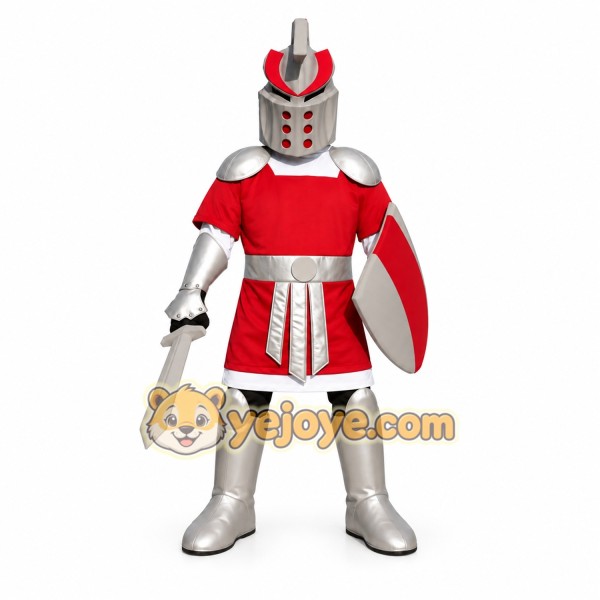 Medieval Knight Mascot Costume Adult Full Body Armor Warrior Character Suit with Sword & Shield – Party Event Outfit