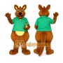 Cute Kangaroo Mascot Costume Adult Full Body Plush Kangaroo Character Suit with Shirt – Party Event Outfit