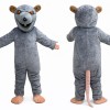 Gray Rat Mascot Costume Adult Full Body Plush Rat Character Suit with Long Tail – Party Event Outfit
