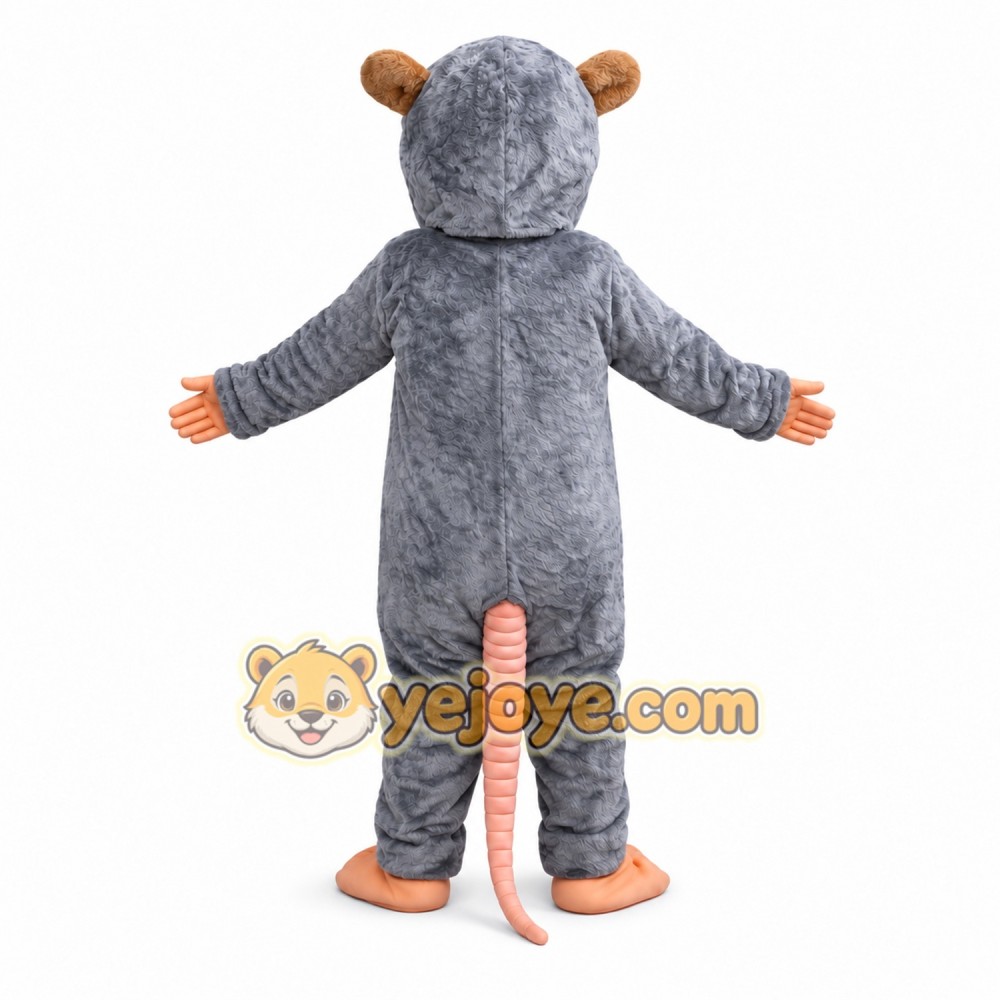 Gray Rat Mascot Costume Adult Full Body Plush Rat Character Suit with Long Tail – Party Event Outfit Gray Rat Mascot Costume Adult Full Body Plush Rat Character Suit with Long Tail – Party Event Outfit