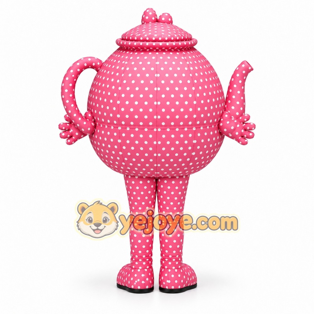 Pink Teapot Mascot Costume Adult Full Body Plush Teapot Character Suit – Party Event Outfit Pink Teapot Mascot Costume Adult Full Body Plush Teapot Character Suit – Party Event Outfit