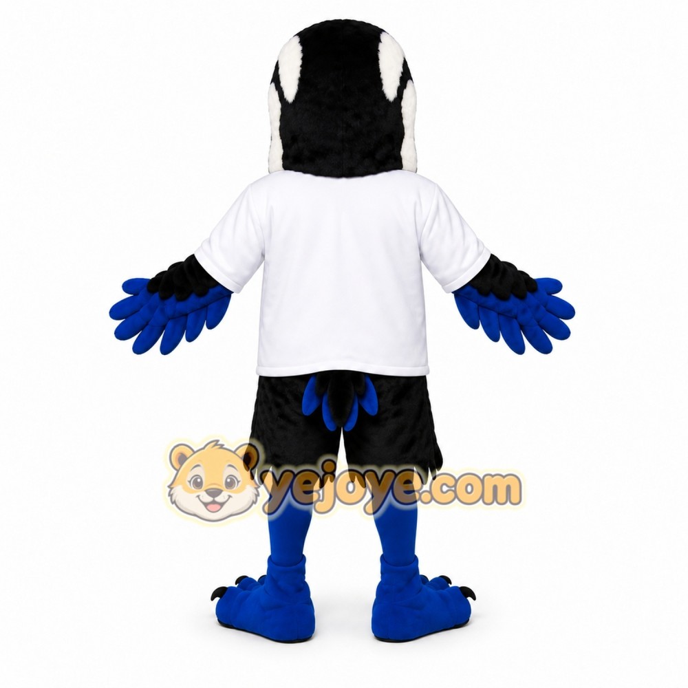 Blue Hawk Mascot Costume Adult Full Body Plush Hawk Bird Character Suit with T-Shirt – Party Event Outfit Blue Hawk Mascot Costume Adult Full Body Plush Hawk Bird Character Suit with T-Shirt – Party Event Outfit