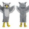Gray Owl Mascot Costume Adult Full Body Plush Owl Bird Character Suit with Wings – Party Event Outfit