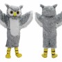 Gray Owl Mascot Costume Adult Full Body Plush Owl Bird Character Suit with Wings – Party Event Outfit