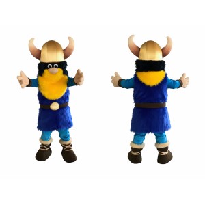 Viking Mascot Costume Adult Nordic Warrior Plush Character Outfit with Horn Helmet – Festival Event Promotion Suit