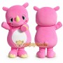 Pink Rhino Mascot Costume Adult Cute Cartoon Animal Character Suit Full Body – Party Event Promotion Outfit