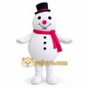 Snowman Mascot Costume Adult Christmas Winter Character Suit with Hat & Scarf Full Body – Holiday Party Event Outfit
