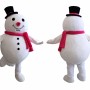 Snowman Mascot Costume Adult Christmas Winter Character Suit with Hat & Scarf Full Body – Holiday Party Event Outfit