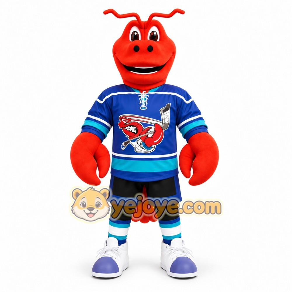 Lobster Mascot Costume Adult Hockey Theme Crustacean Character Suit Full Body – Sports Event Promotion Outfit Lobster Mascot Costume Adult Hockey Theme Crustacean Character Suit Full Body – Sports Event Promotion Outfit