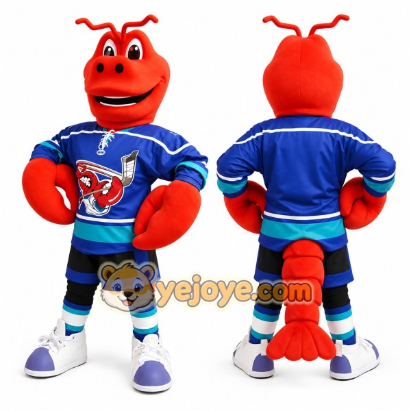 Lobster Mascot Costume Adult Hockey Theme Crustacean Character Suit Full Body – Sports Event Promotion Outfit