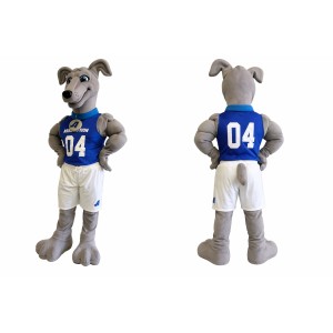 Dog Mascot Costume Adult Sports Team Bulldog Athlete Character Suit Full Body – Event Promotion Outfit