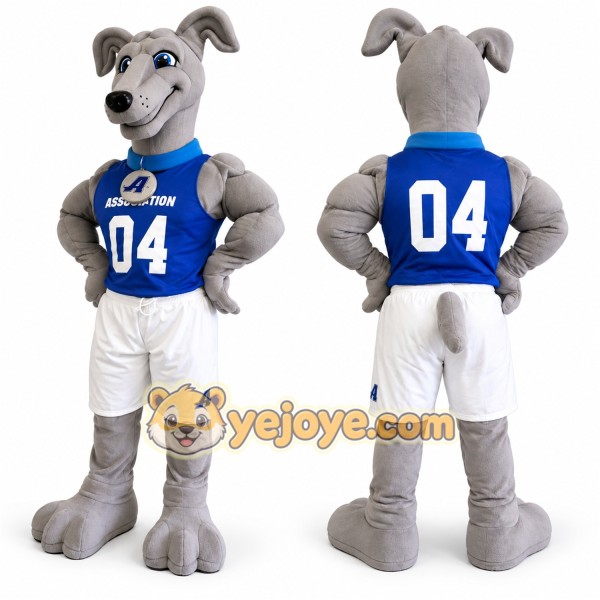 Dog Mascot Costume Adult Sports Team Bulldog Athlete Character Suit Full Body – Event Promotion Outfit