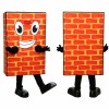 Brick Wall Mascot Costume Adult Cartoon Block Character Suit Full Body – Advertising Event Promotion Outfit